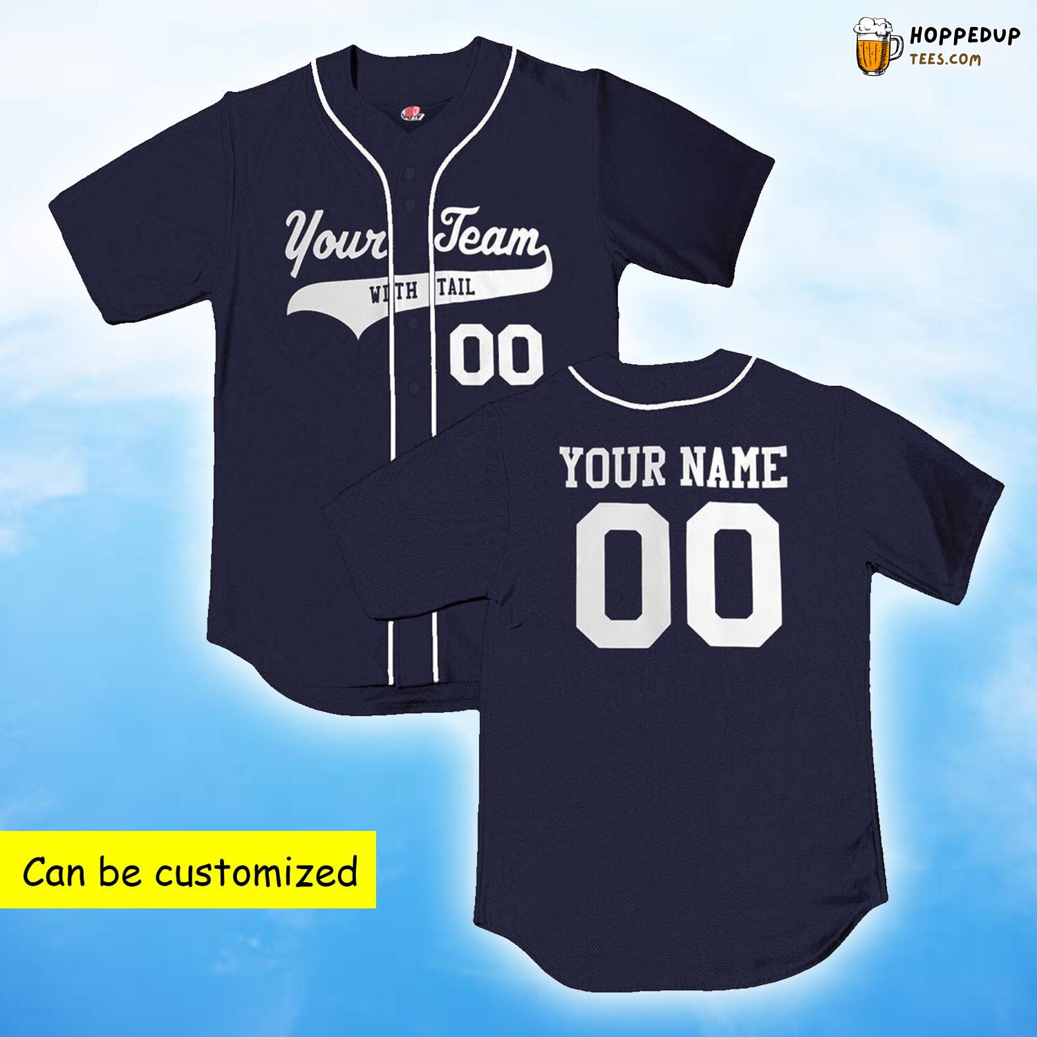 Personalized Custom Team Jesus Navy Baseball Tee Jersey Shirt Printed 3D