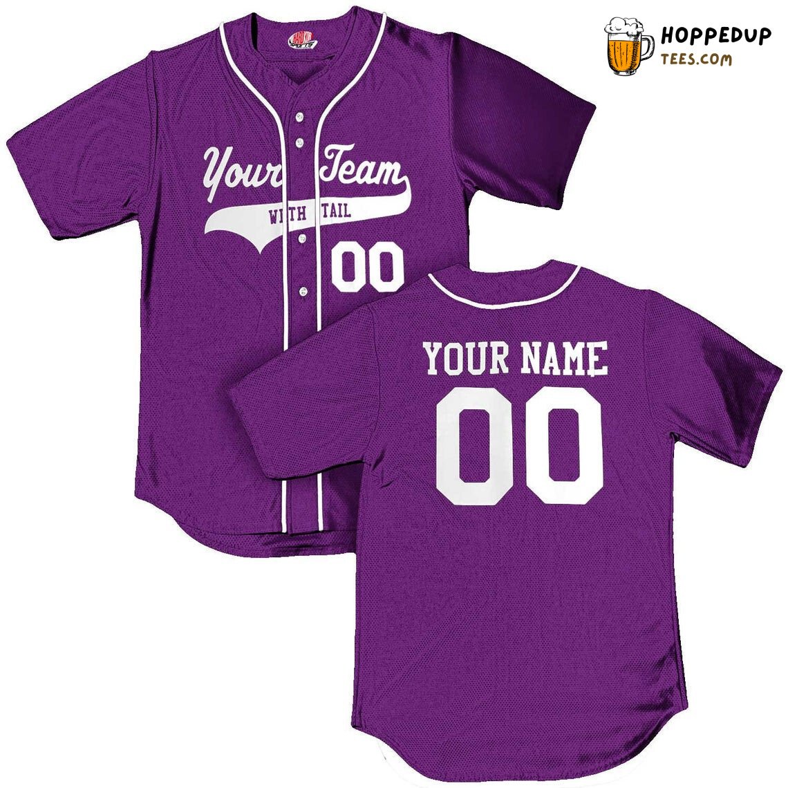 Personalized Custom Team Jesus Purple Baseball Tee Jersey Shirts 3D