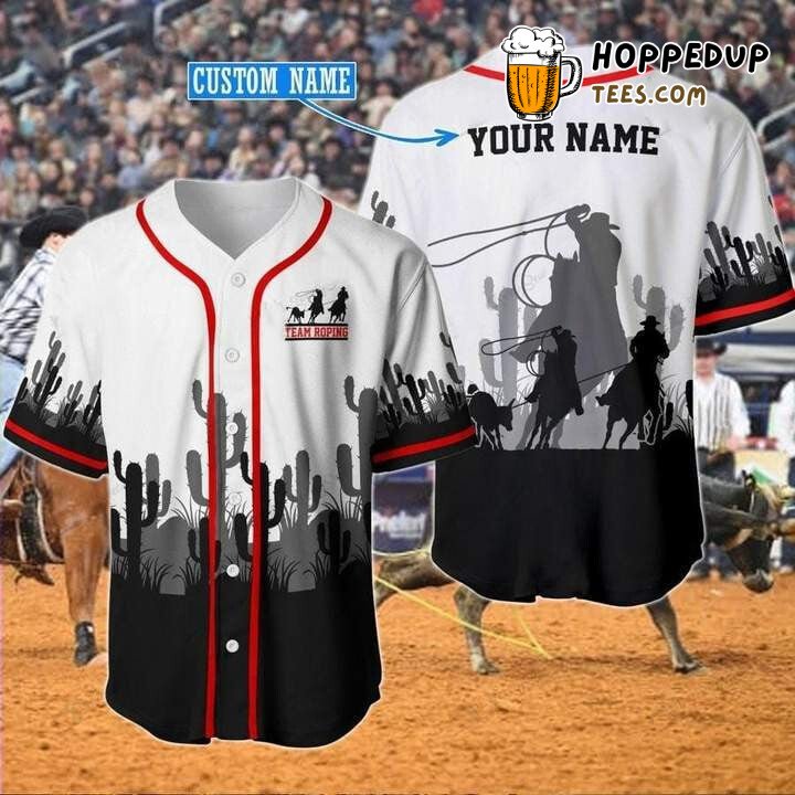 Personalized Custom Team Roping Cactus Baseball Tee Jersey Shirt Printed 3D