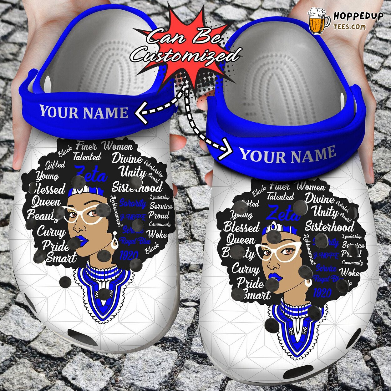 Personalized Cute Afro Girl Zeta Queen Custom Comfortable Clog Shoes