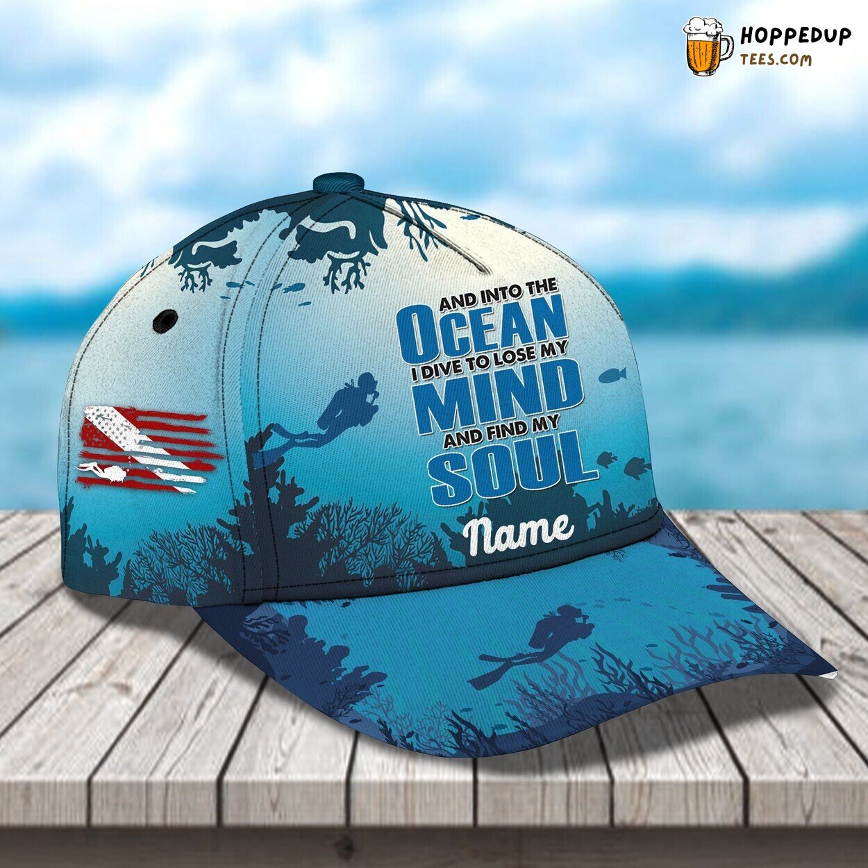 Personalized Deep Ocean Exploration Classic Cap 3D Unique Marine Design