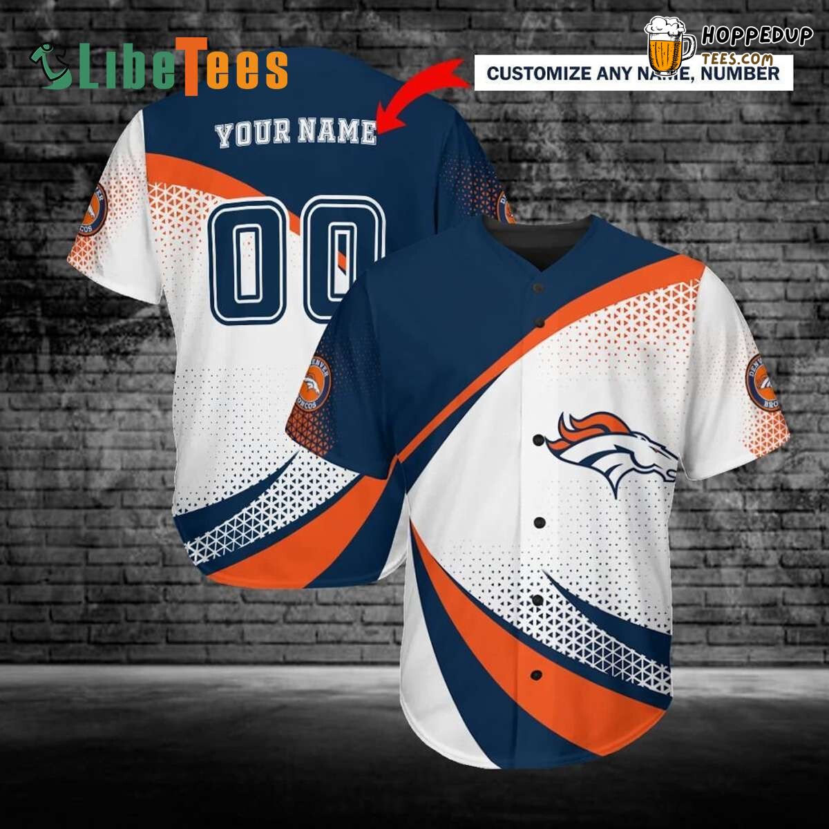 Personalized Denver Broncos Unique Design Baseball Jersey