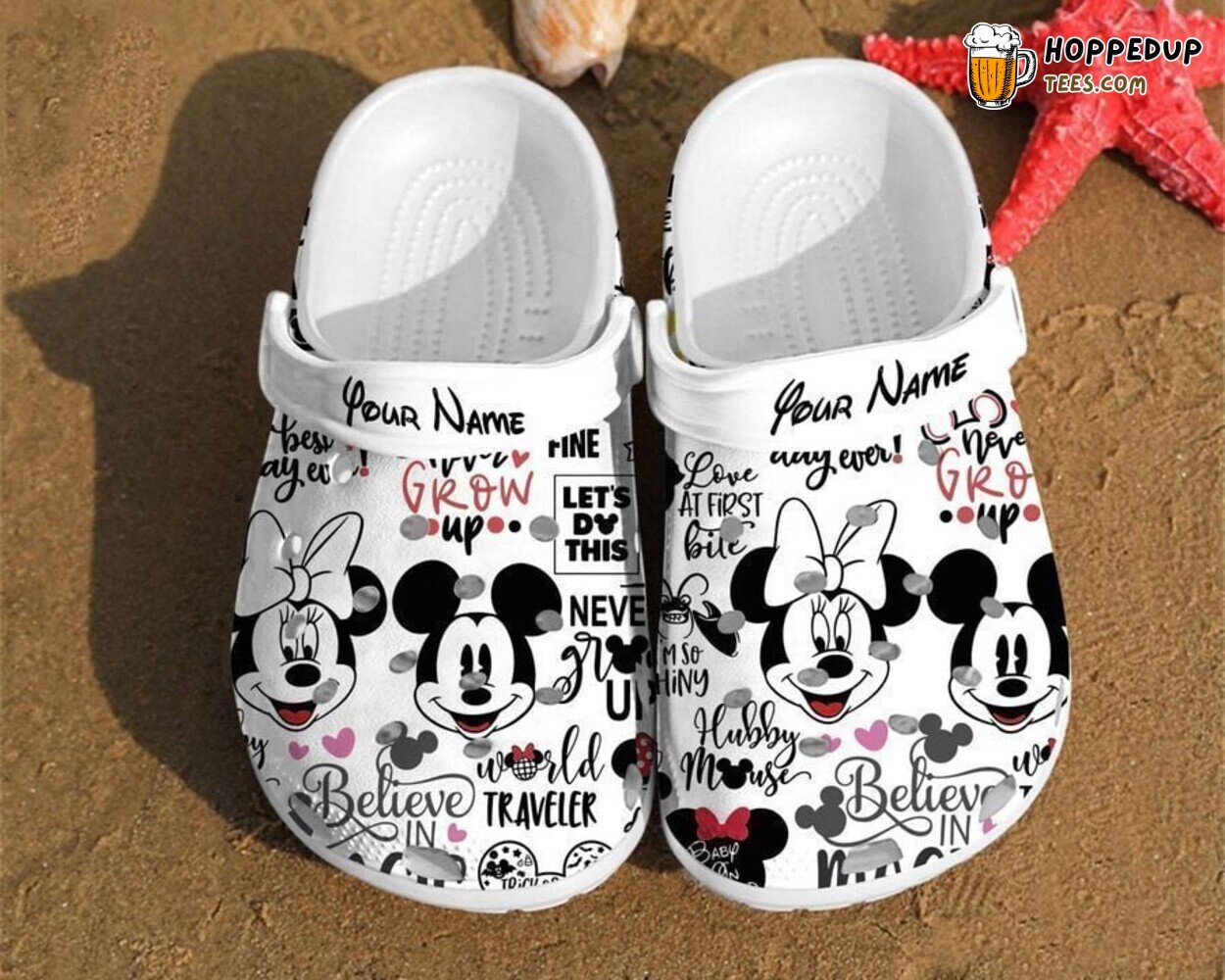 Personalized Disney Mickey Mouse Pattern Unique Fans Gifts Clog Shoes Style