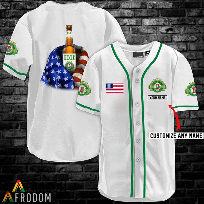 Personalized DixieBeer UsaFlag Jersey Shirt HU