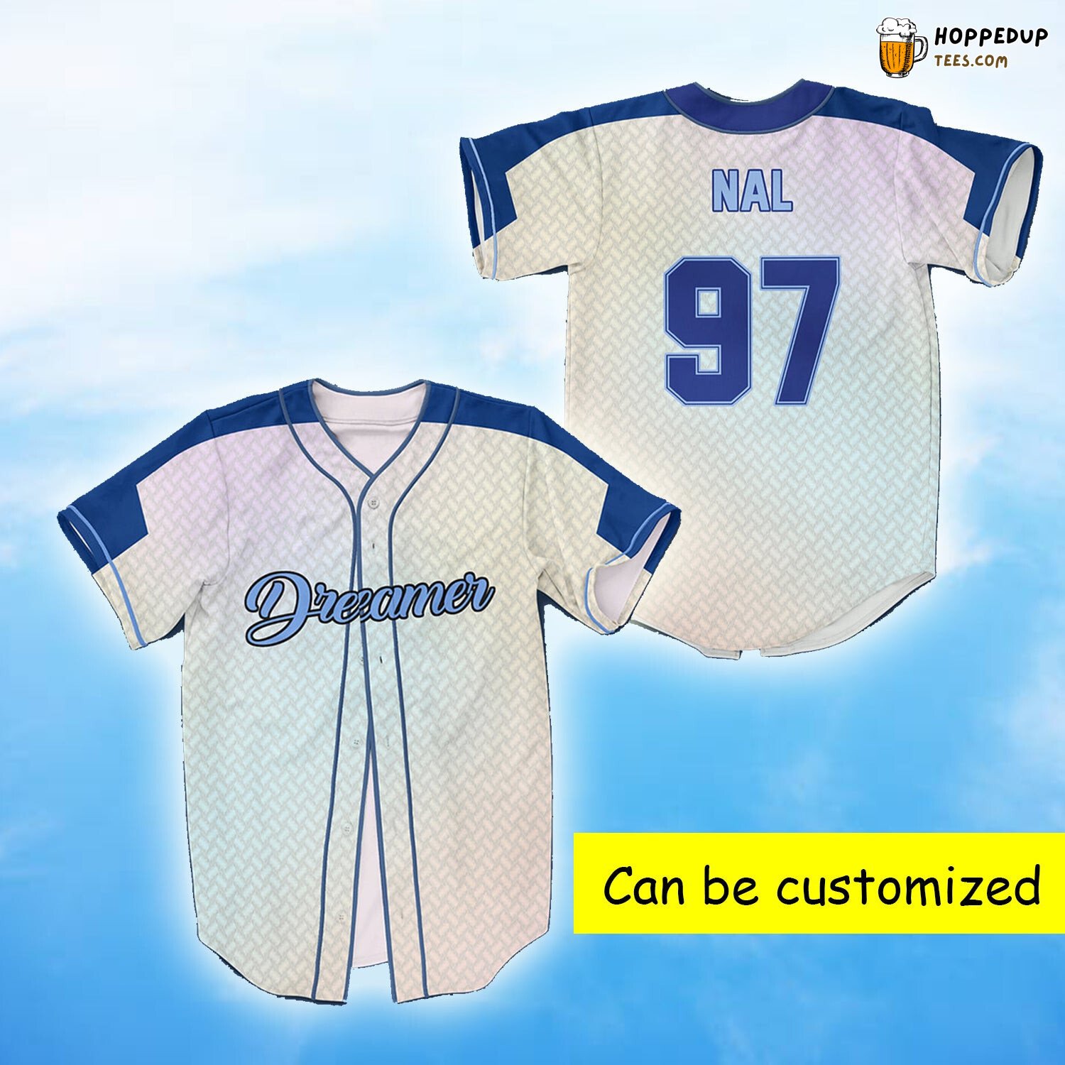 Personalized Dreamer Baseball Tee Jersey Shirt Printed 3D