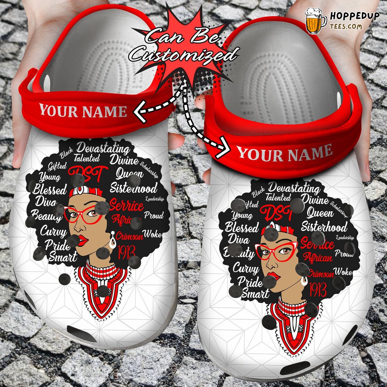 Personalized DST Queen Themed Comfortable Clogs Custom Sorority Shoes