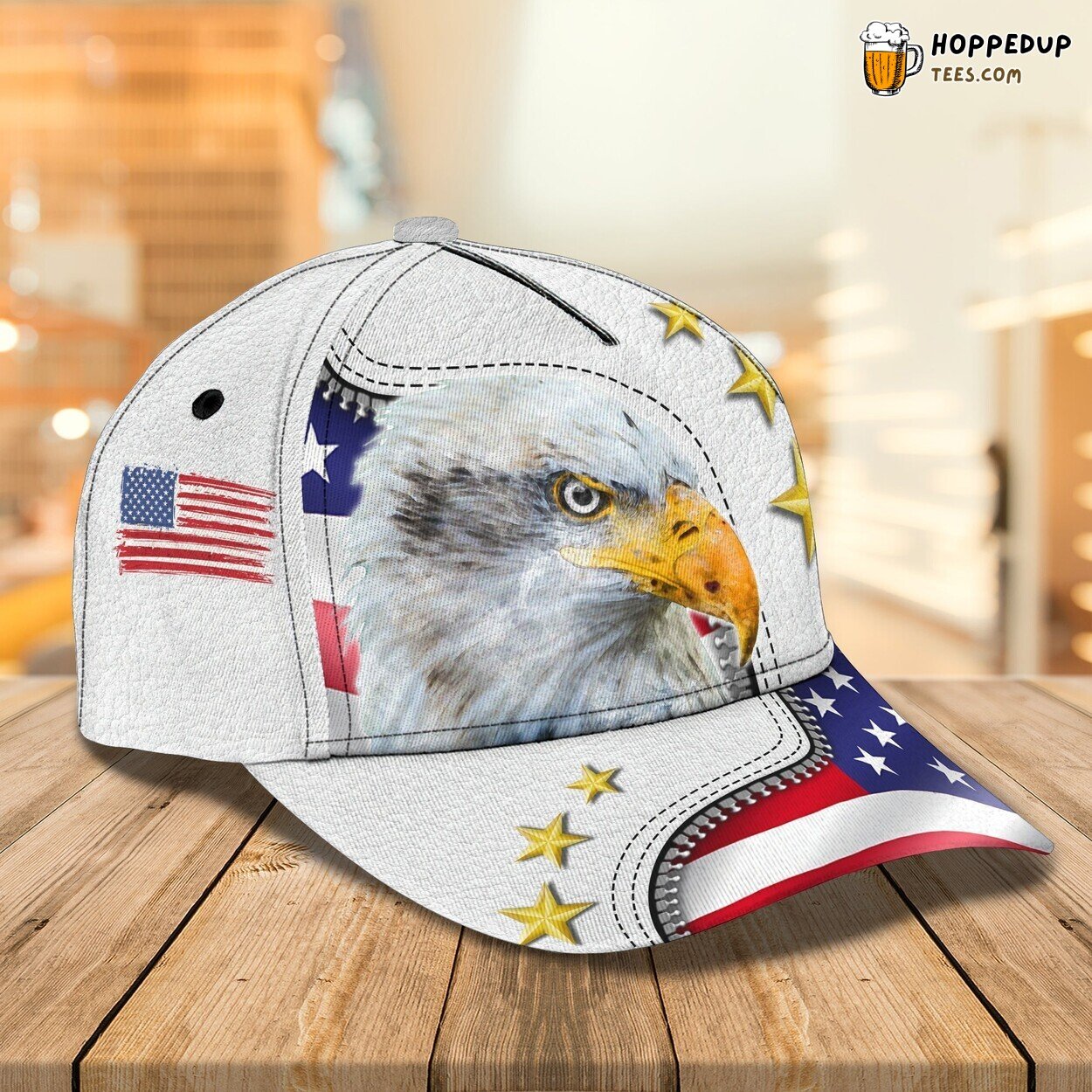 Personalized Eagle American 3D Baseball Cap July 4th Unique Design Hat