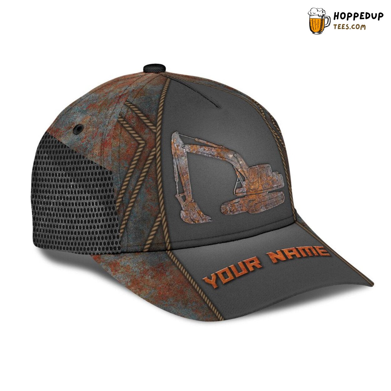 Personalized Excavator Baseball Cap 3D Print Design Unique Heavy Equipment Hat Personalized Excavator Baseball Cap 3D Print Design Unique Heavy Equipment Hat