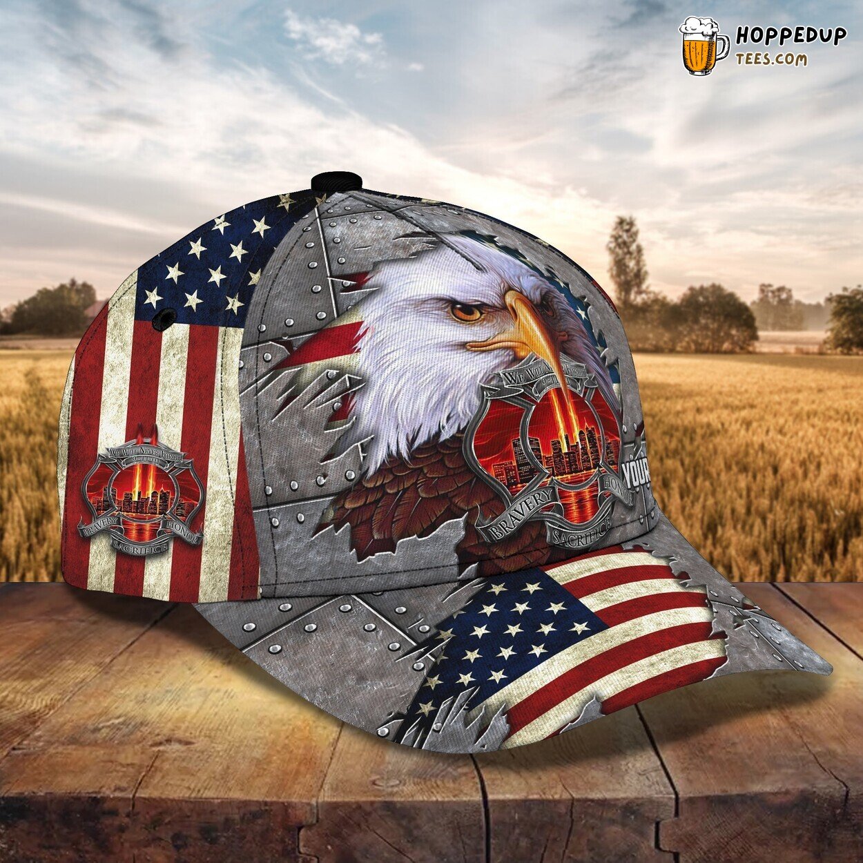 Personalized Fire Rescuer Theme Classic Cap 3D Unique Custom Name Brave