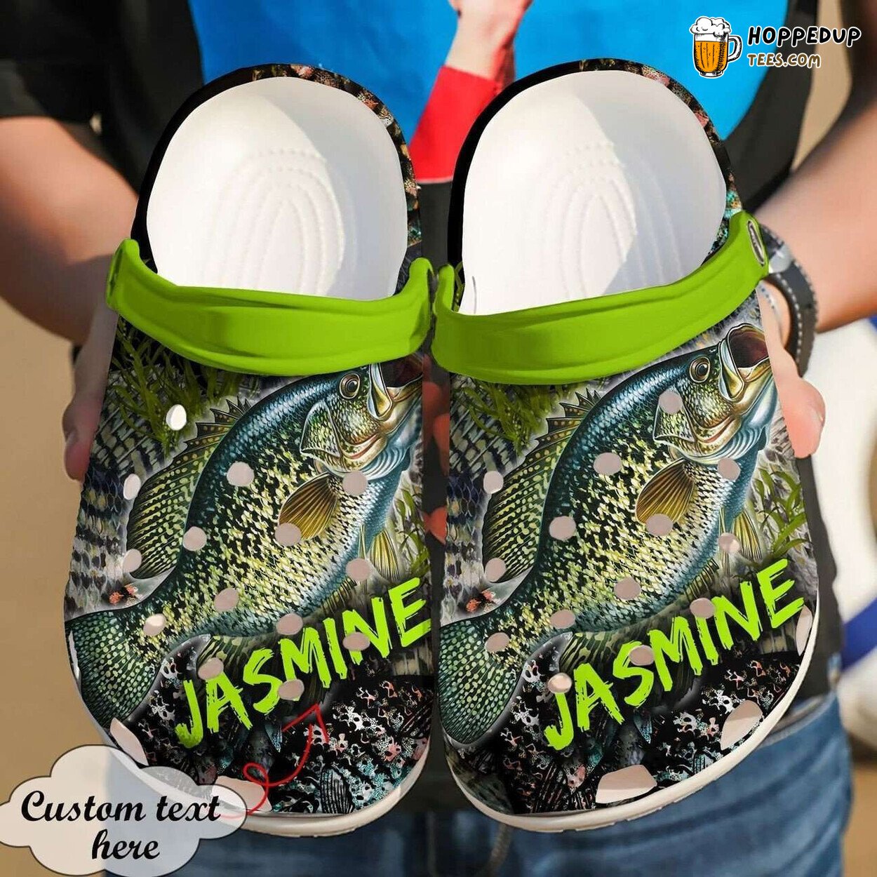 Personalized Fishing Theme Comfortable Clogs Angling Enthusiast Shoes