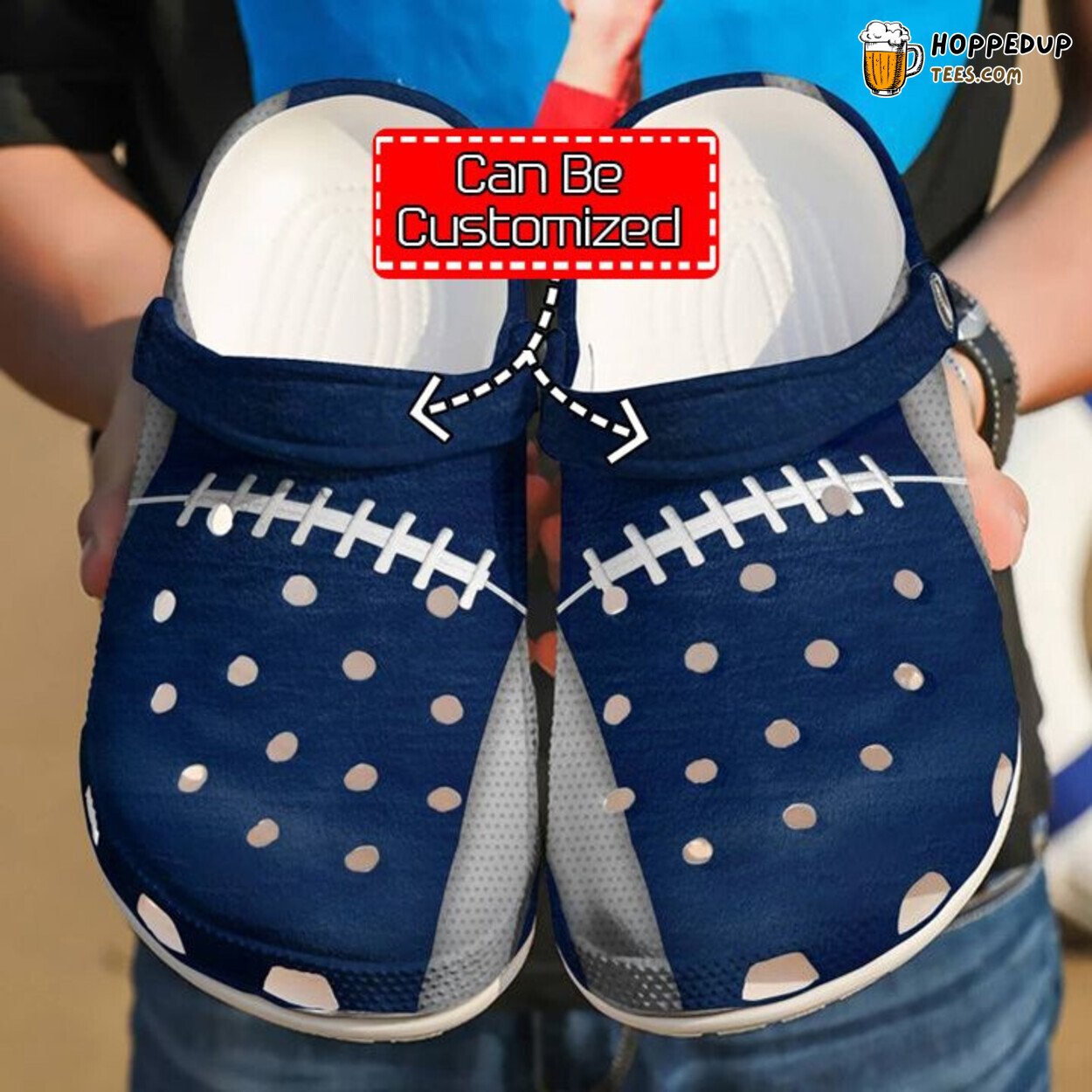 Personalized Football Lover Theme Comfortable Clogs Sports Enthusiast Shoes