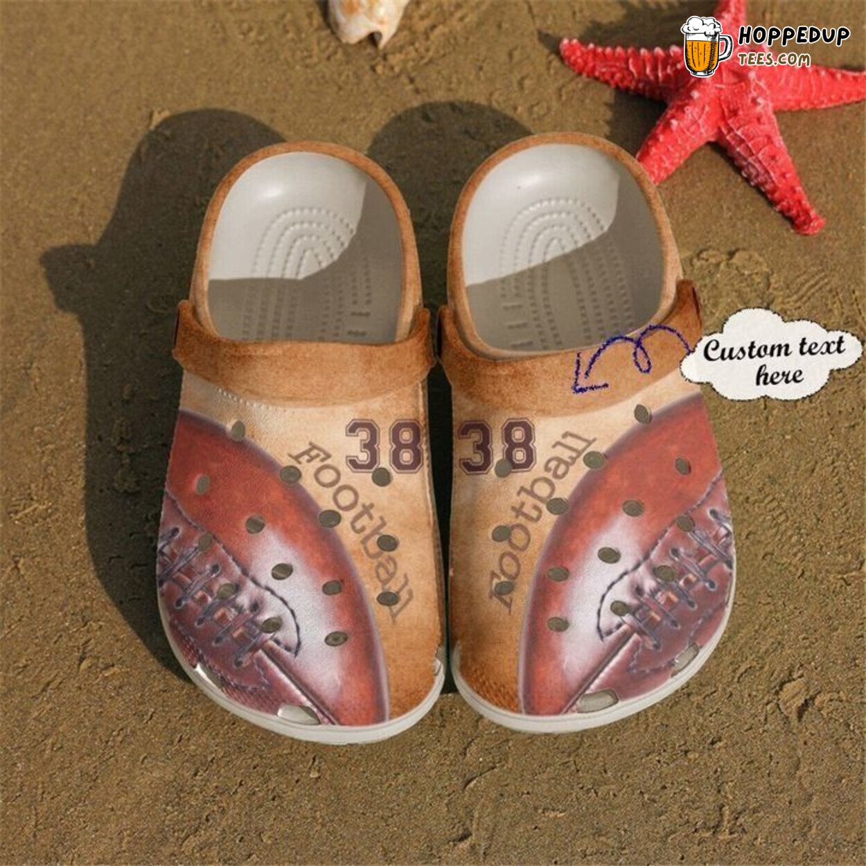 Personalized Football Players Stylish Durable Comfortable Clogs
