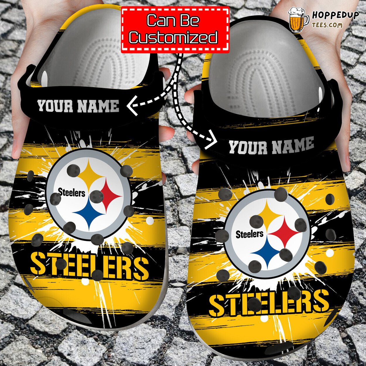 Personalized Football Team Spoon Graphics Watercolour Clog Shoes