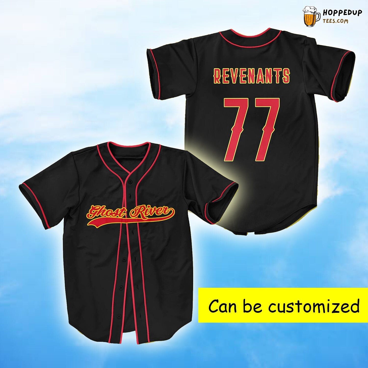 Personalized Ghost River Baseball Tee Jersey Shirts 3D