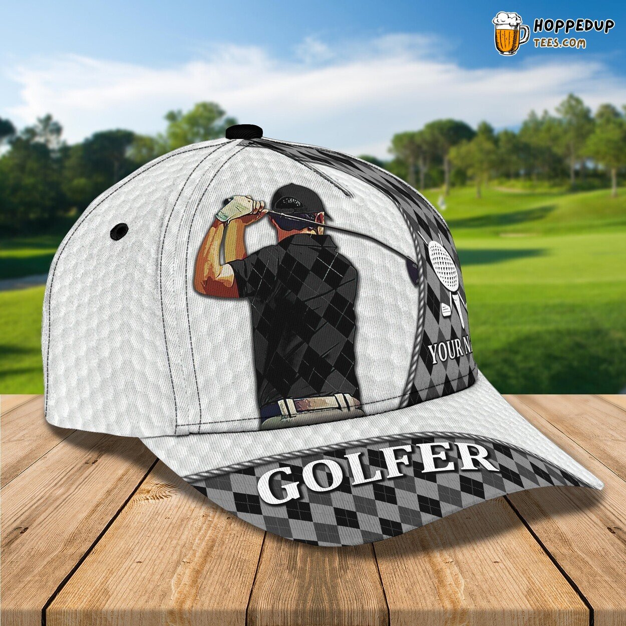 Personalized Golf Mens Cap 3D Baseball Gofler Dad Gifts Father Day Love