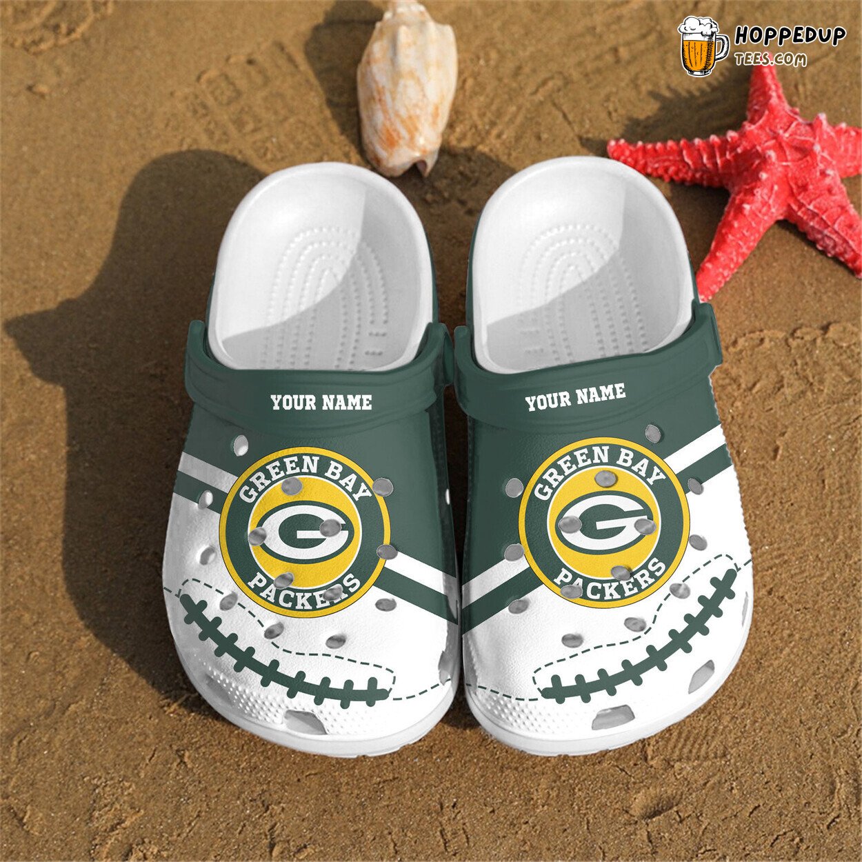 Personalized Green Bay Packers Themed Comfortable Unique Clog Shoes