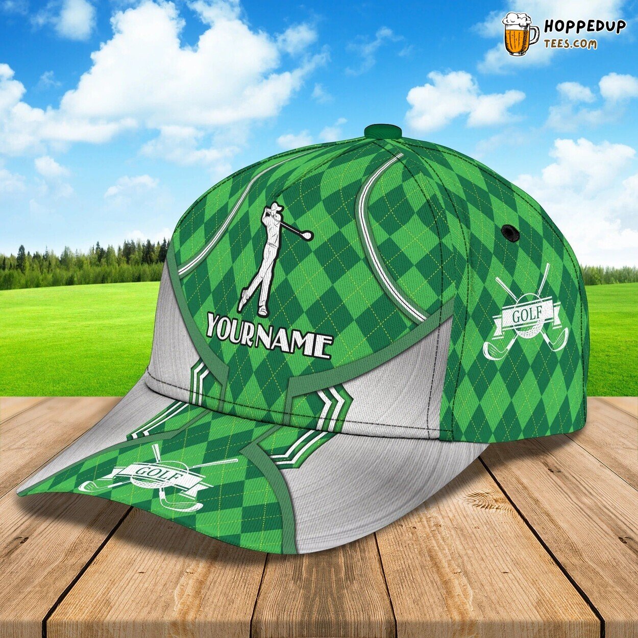 Personalized Green Golf Cap Men Women Quality Golf Lover Gift Hat Game