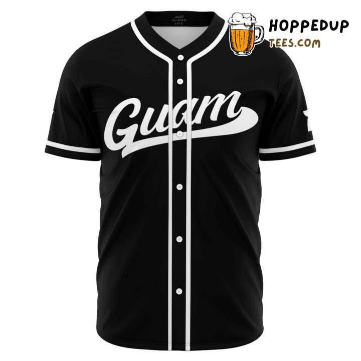 Personalized Guam Black Baseball Tee Jersey Shirts 3D