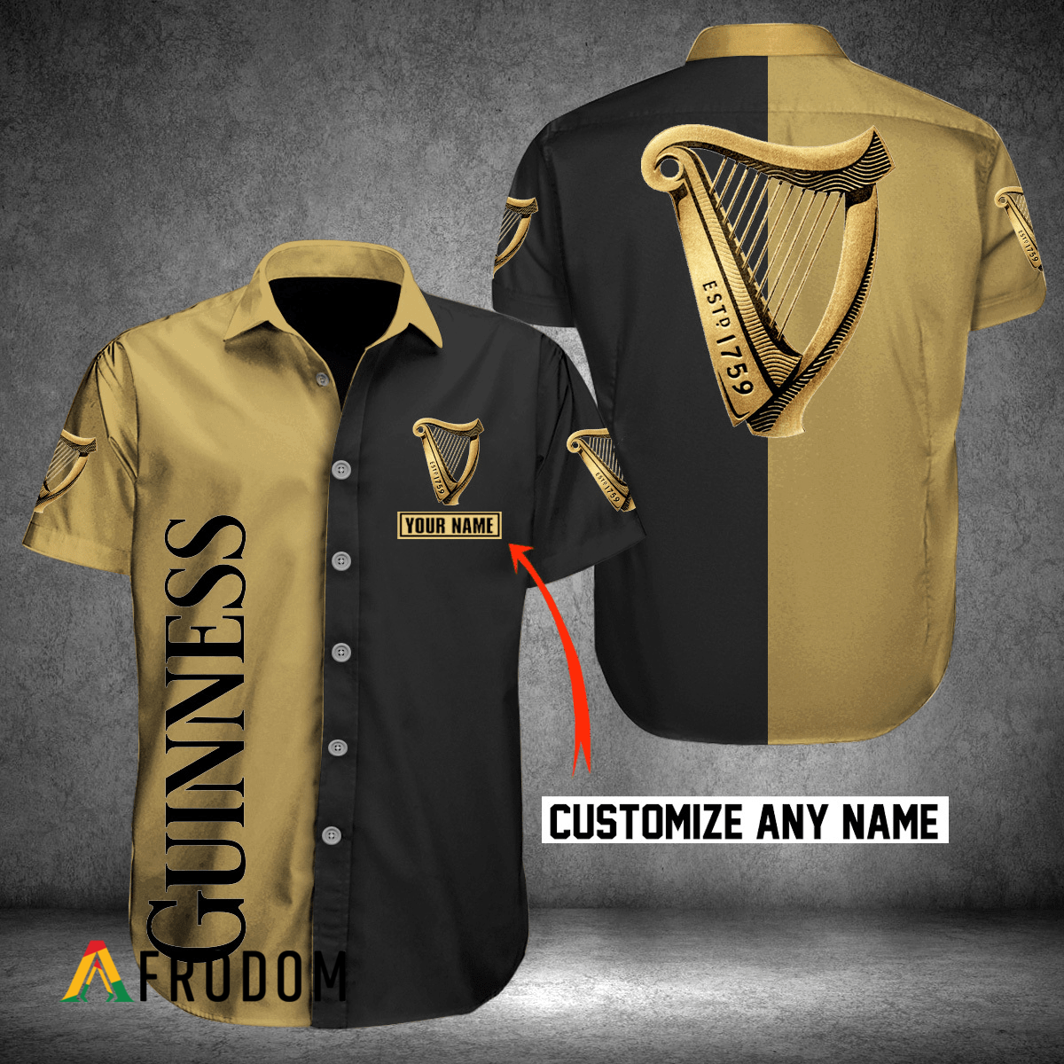 Personalized Guinness Beer Multicolor Button Shirt HU