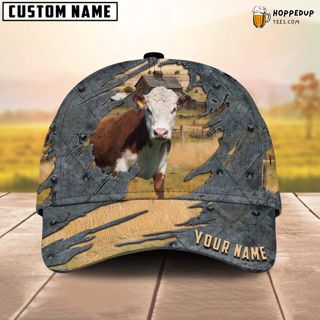 Personalized Hereford Cap Dad Farm Design Unique Baseball Cow Enthusiast Hat Personalized Hereford Cap Dad Farm Design Unique Baseball Cow Enthusiast Hat