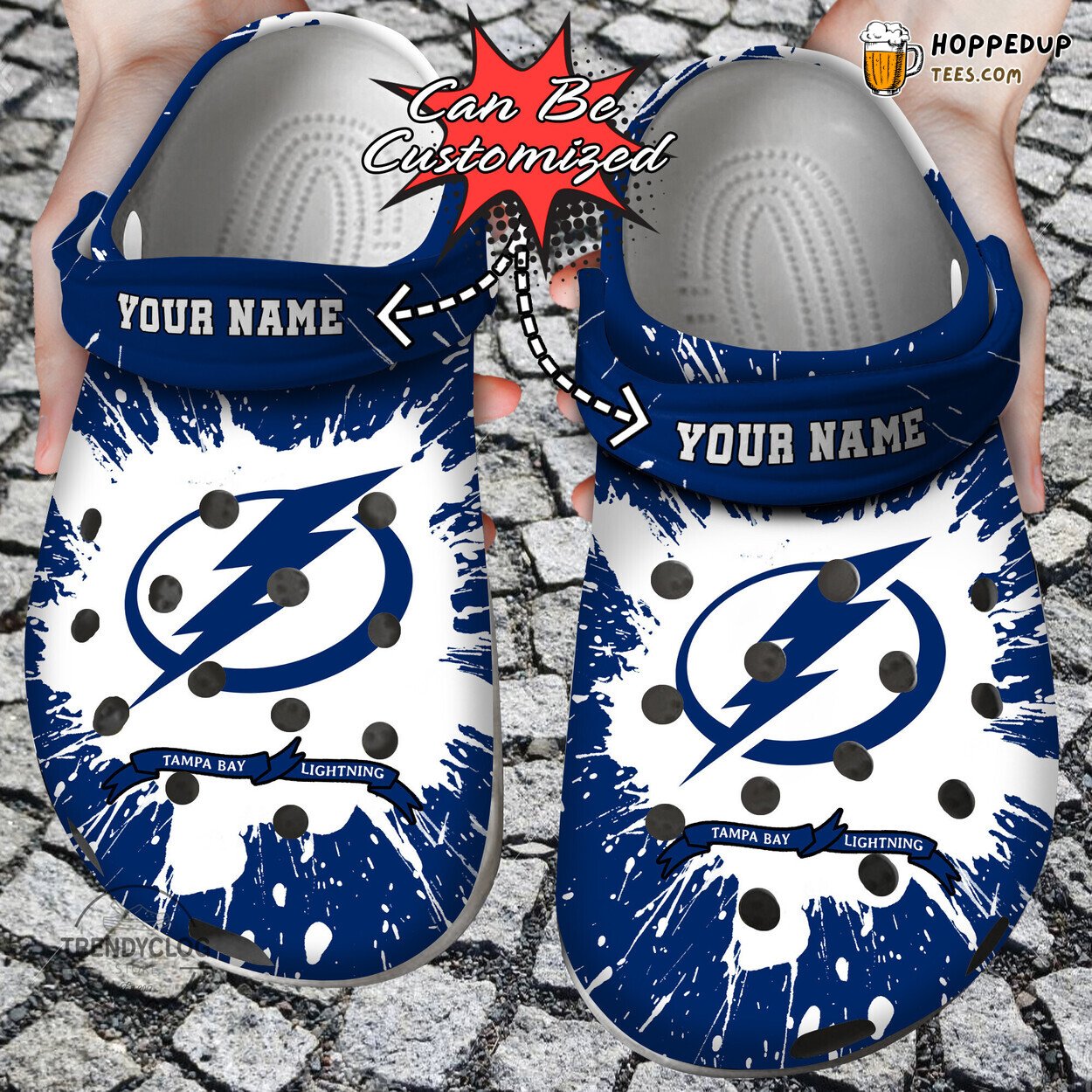 Personalized Hockey TB Lightning Team Clog Shoes for Enthusiastic Fans