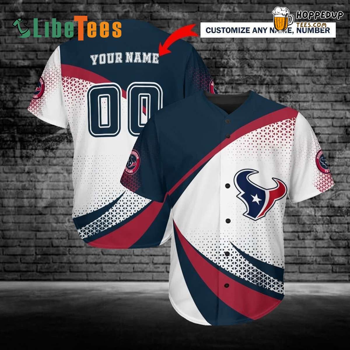 Personalized Houston Texans Baseball Jersey Unique Style