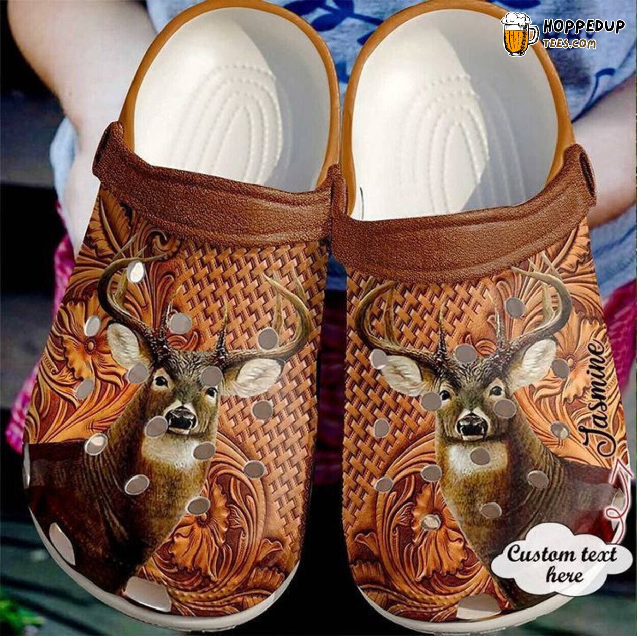 Personalized Hunting Whitetail Theme Comfortable Clogs Outdoor Shoes