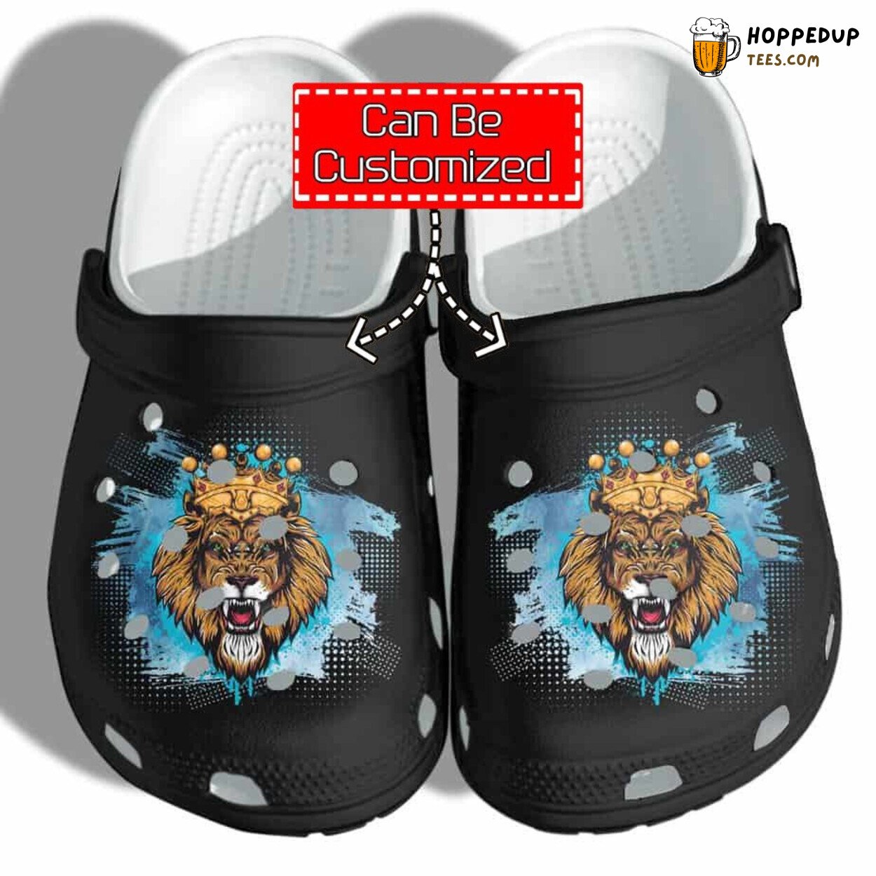 Personalized Lion Father Black King Fathers Day Custom Clogs Shoes