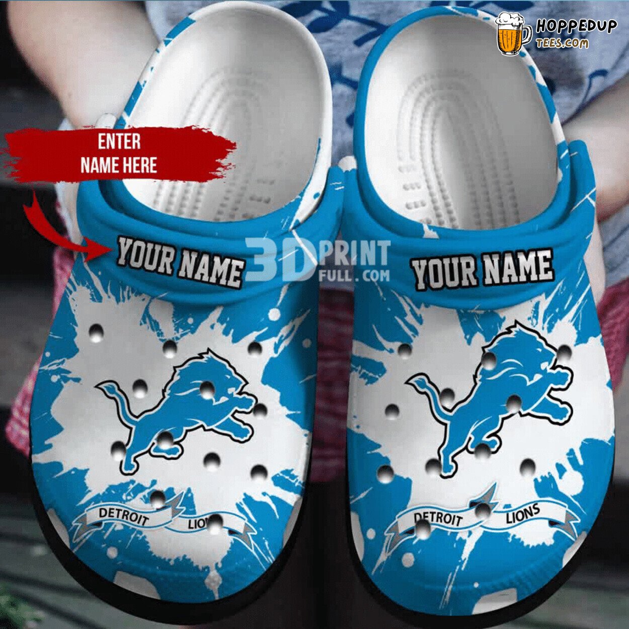 Personalized Lions Themed Crocbland Durable Clog Shoes