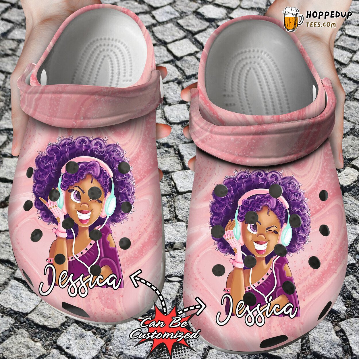 Personalized Little Princess Black Girl African American Comfortable Clogs