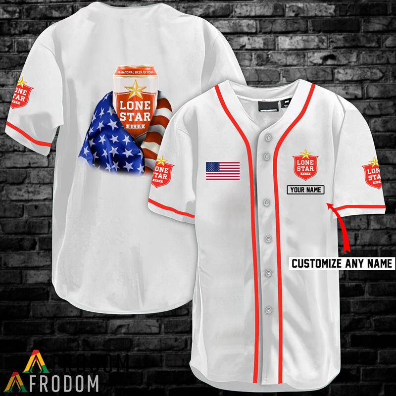 Personalized LoneStarBeer UsaFlag Jersey Shirt HU
