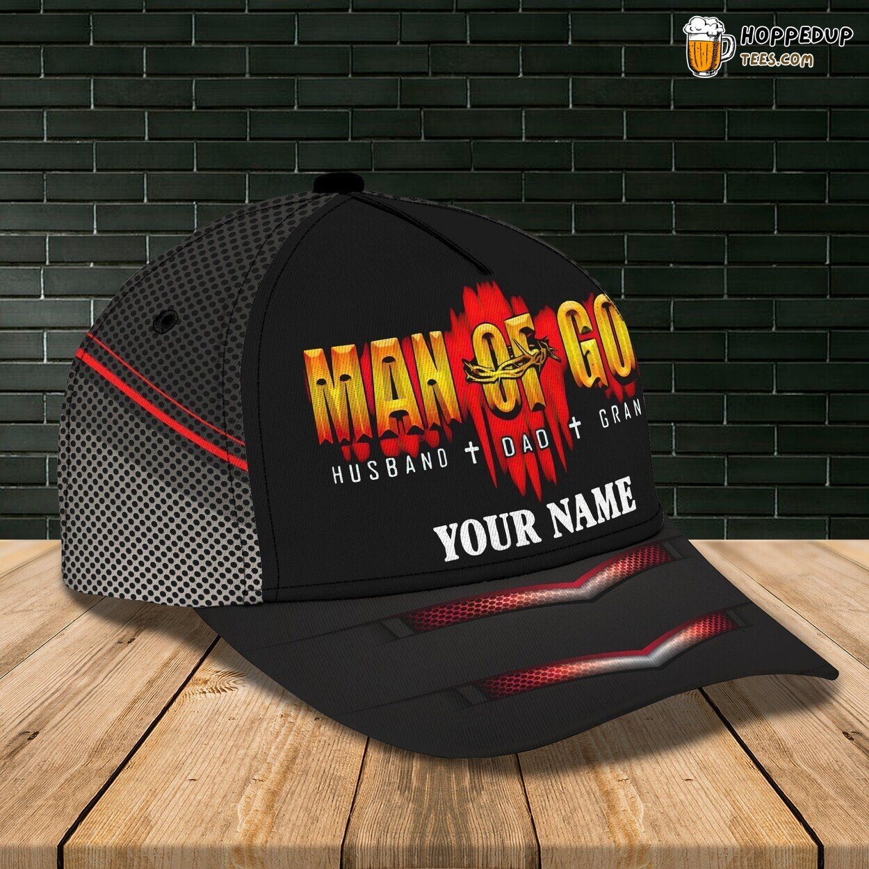 Personalized Man Of God Baseball Cap Father Dad Design Unique Hat