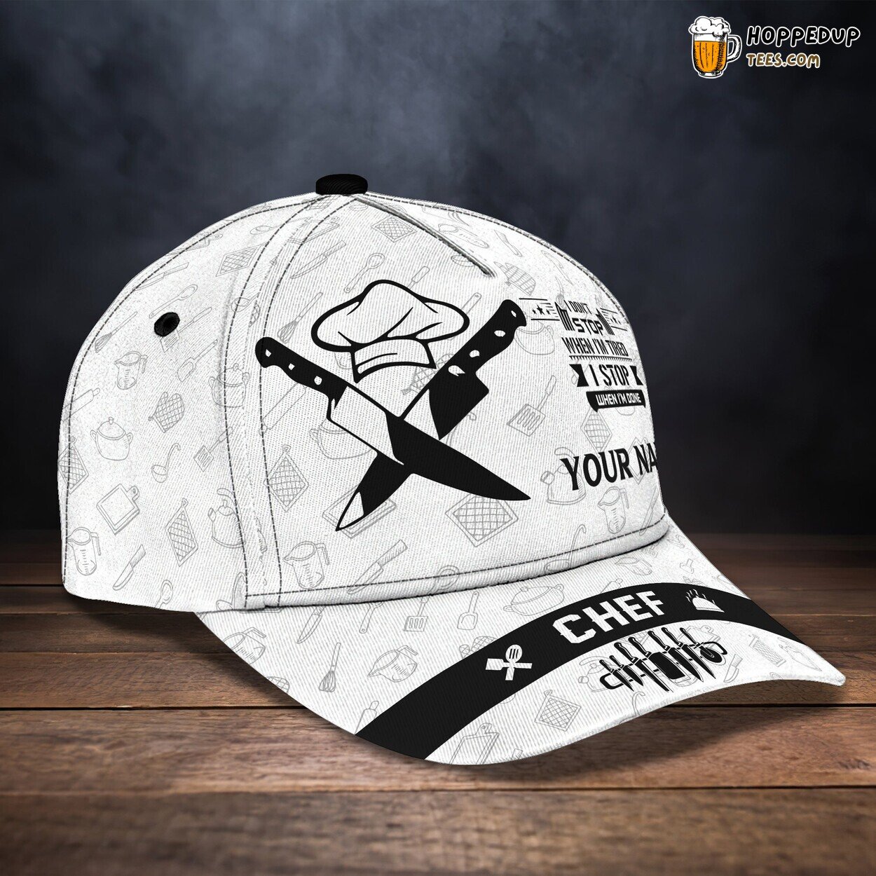 Personalized Master Chef Baseball Print Cap Men Women Special Chef Hat