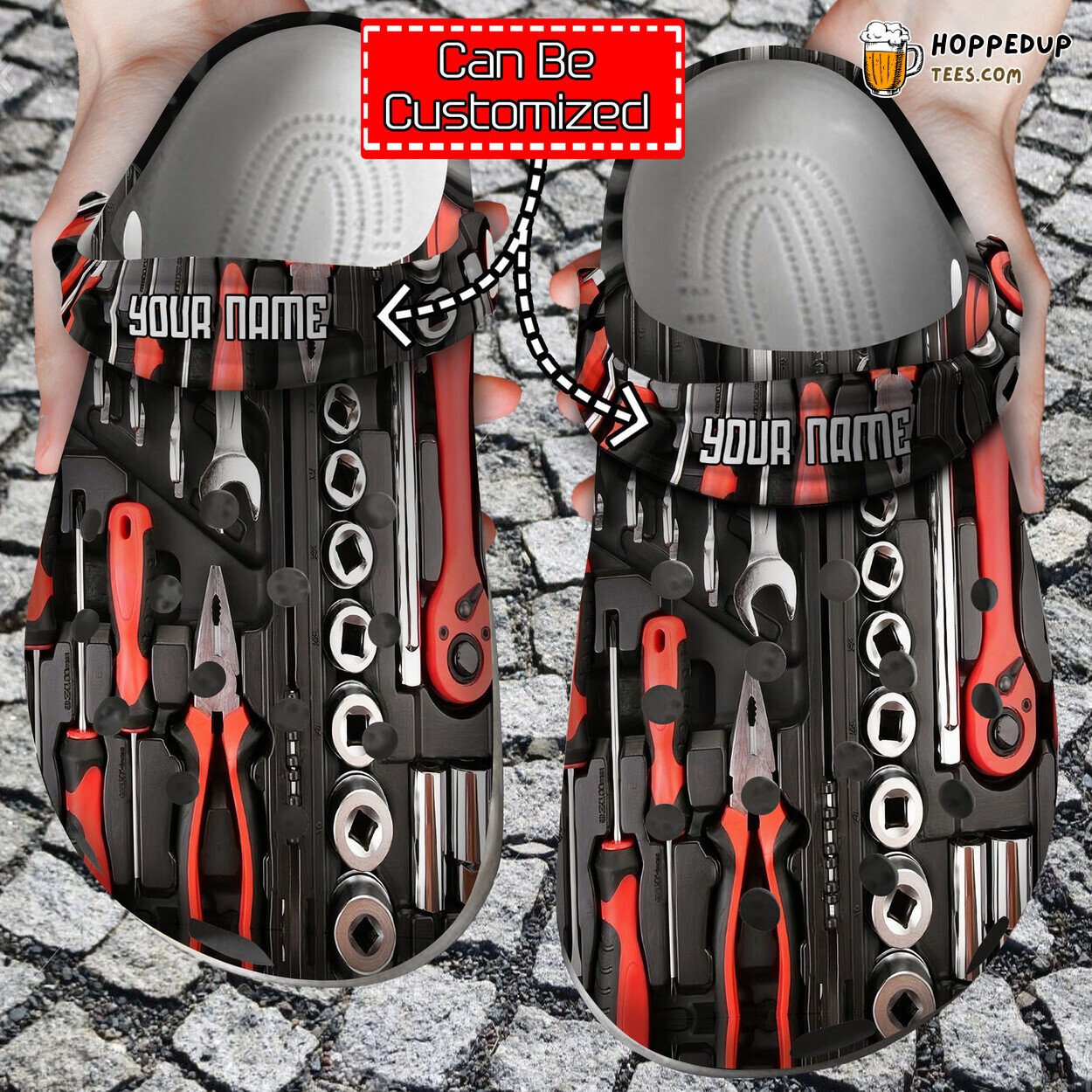 Personalized Mechanic Oil Drip Automotive Tools Theme Clog Shoes Unique