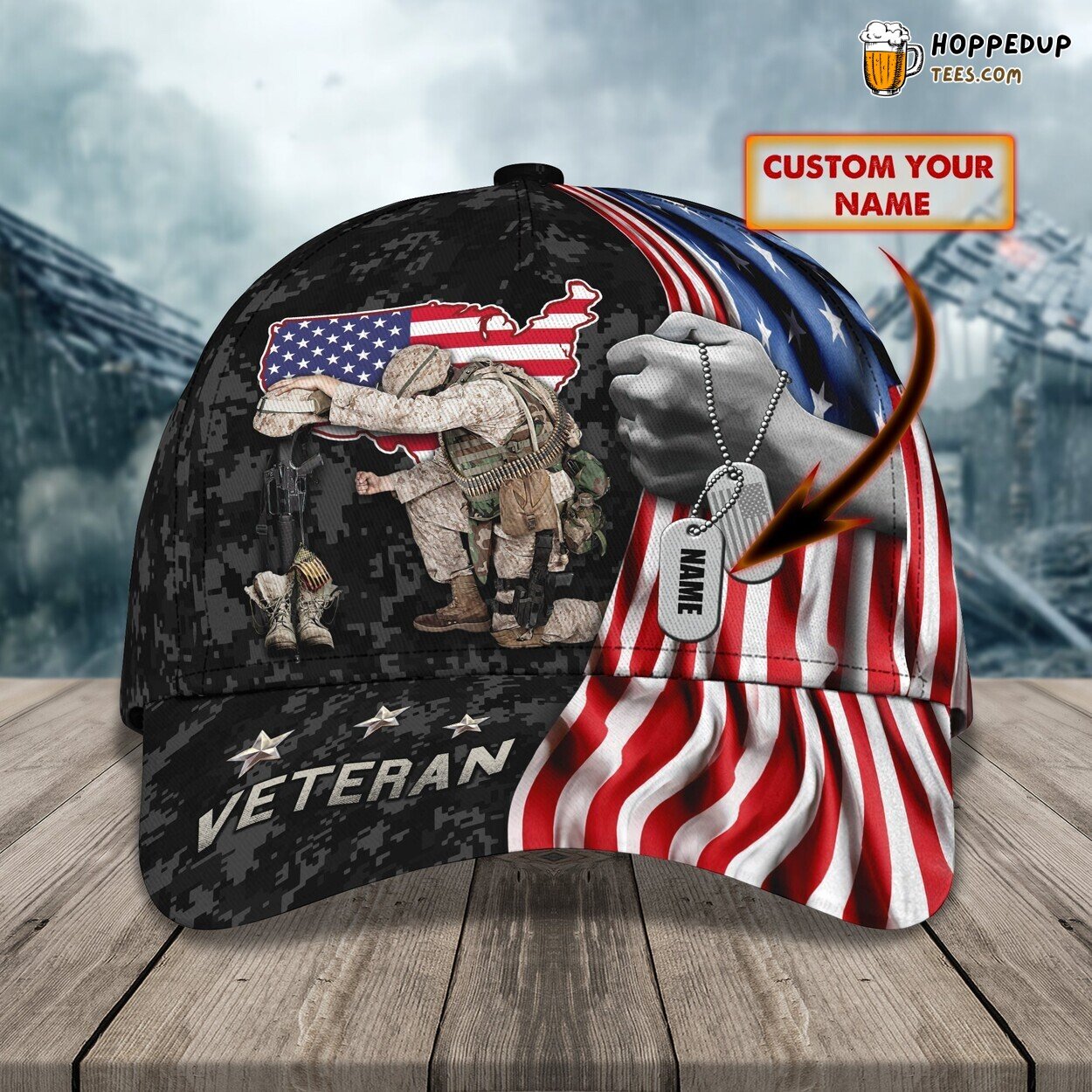 Personalized Military Veteran Classic Cap 3D Unique Custom Honor Tribute
