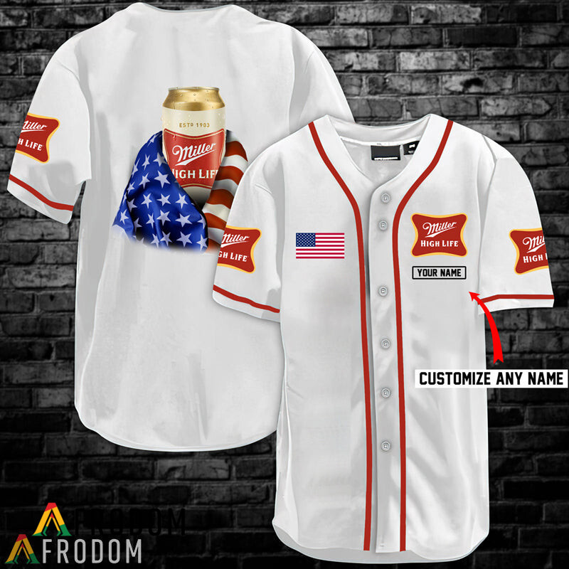 Personalized MillerHighLife UsaFlag Jersey Shirt HU
