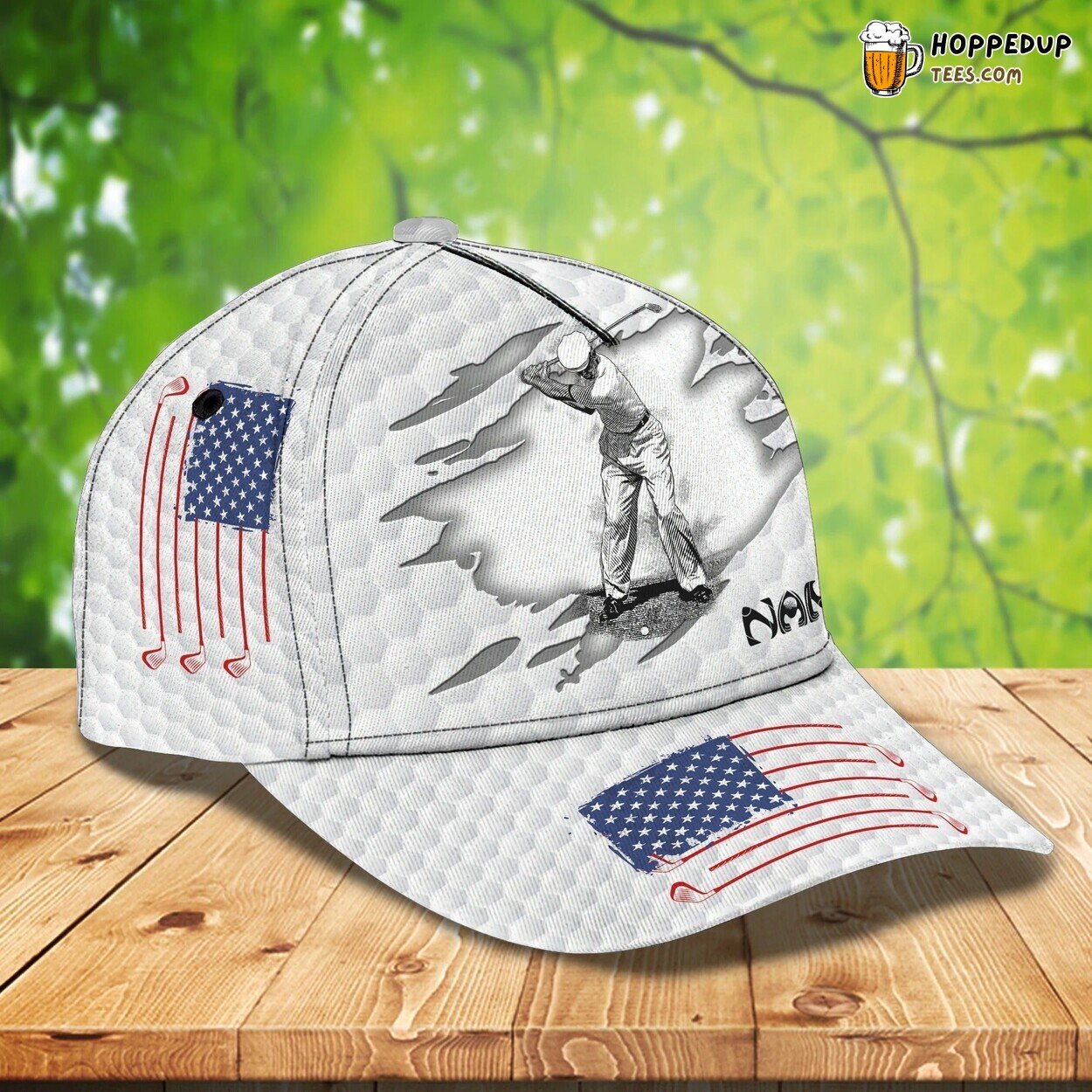 Personalized Name 3D Cap Dad Golfer Father Day Dad Golf Gift Hat