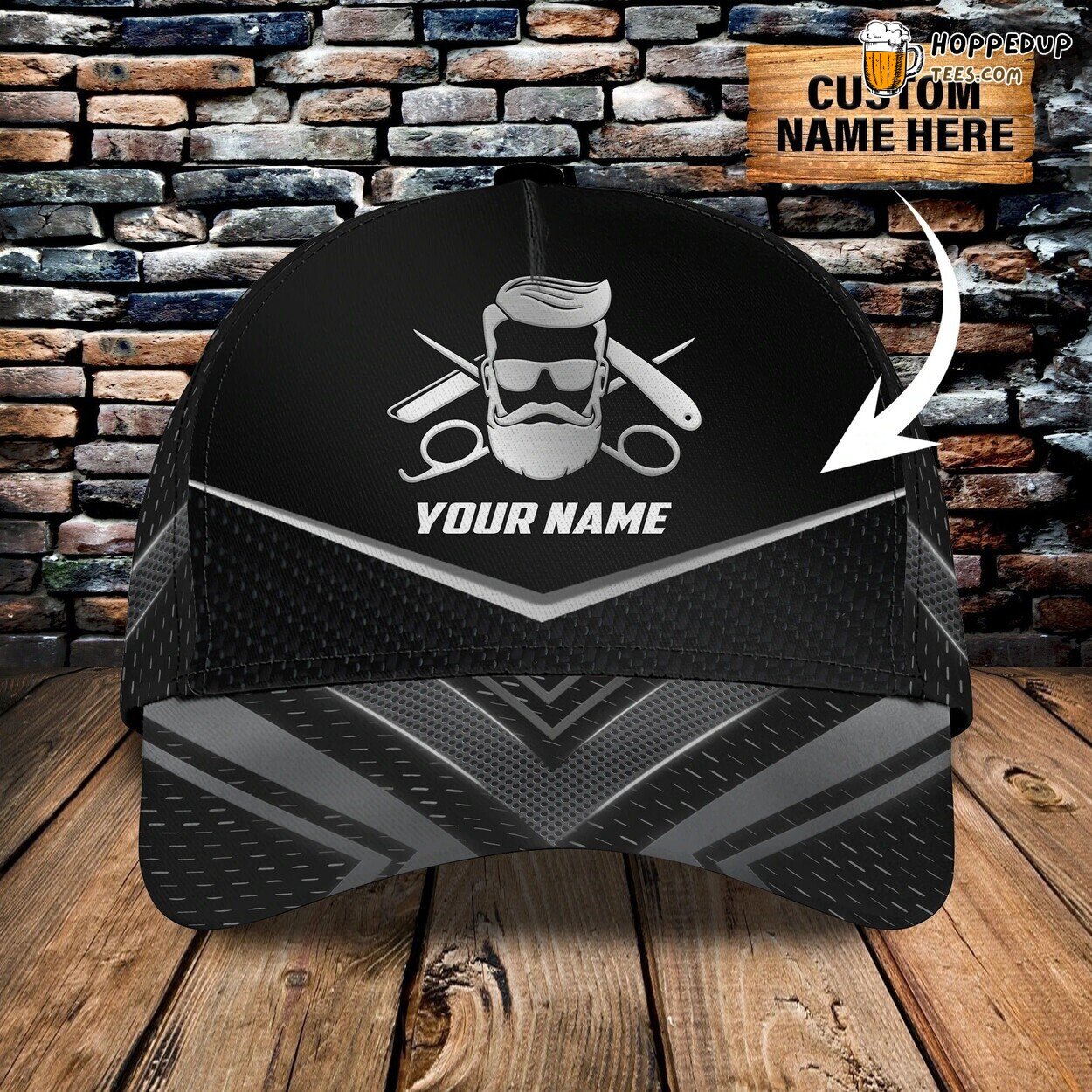 Personalized Name 3D Printed Barber Classic Cap Men Women Barber Hat