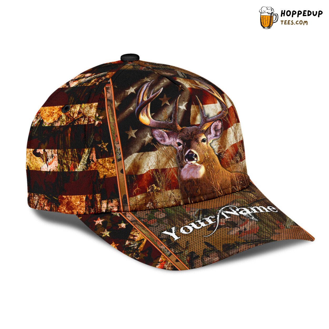 Personalized Name Deer Hunting Elegance 3D Print Classic Baseball Cap