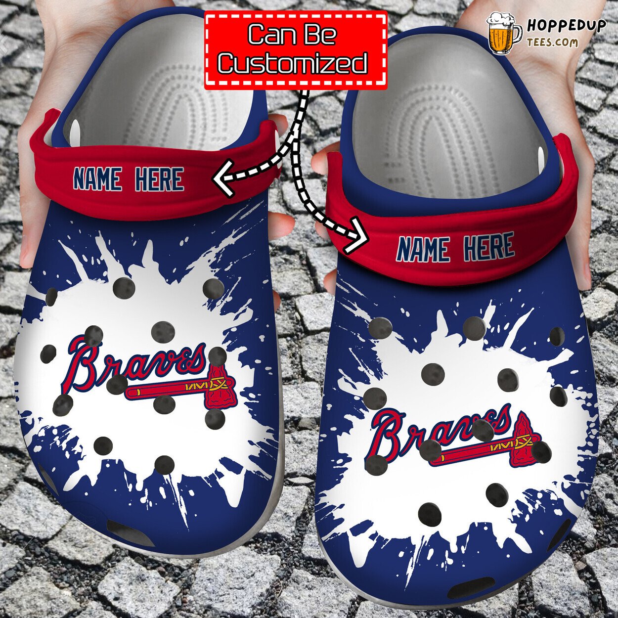 Personalized Name Logo Baseball Team Color Splash Comfortable Clogs