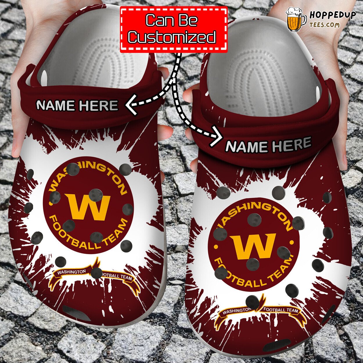Personalized Name Logo Football Team Style Clog Shoes