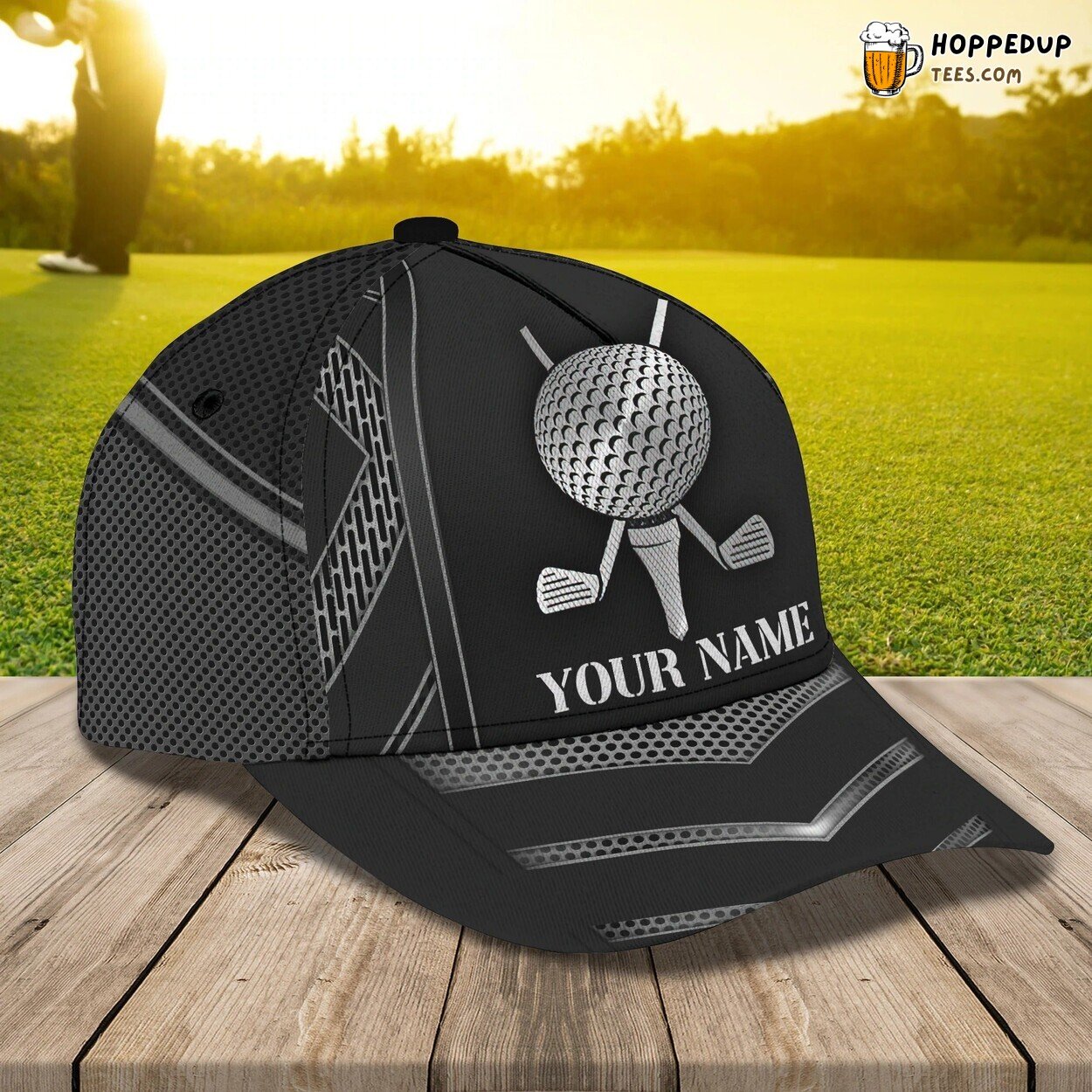 Personalized Name Men’s Golf Hat 3D Full Print Golfer Design Unique Stylish Cap