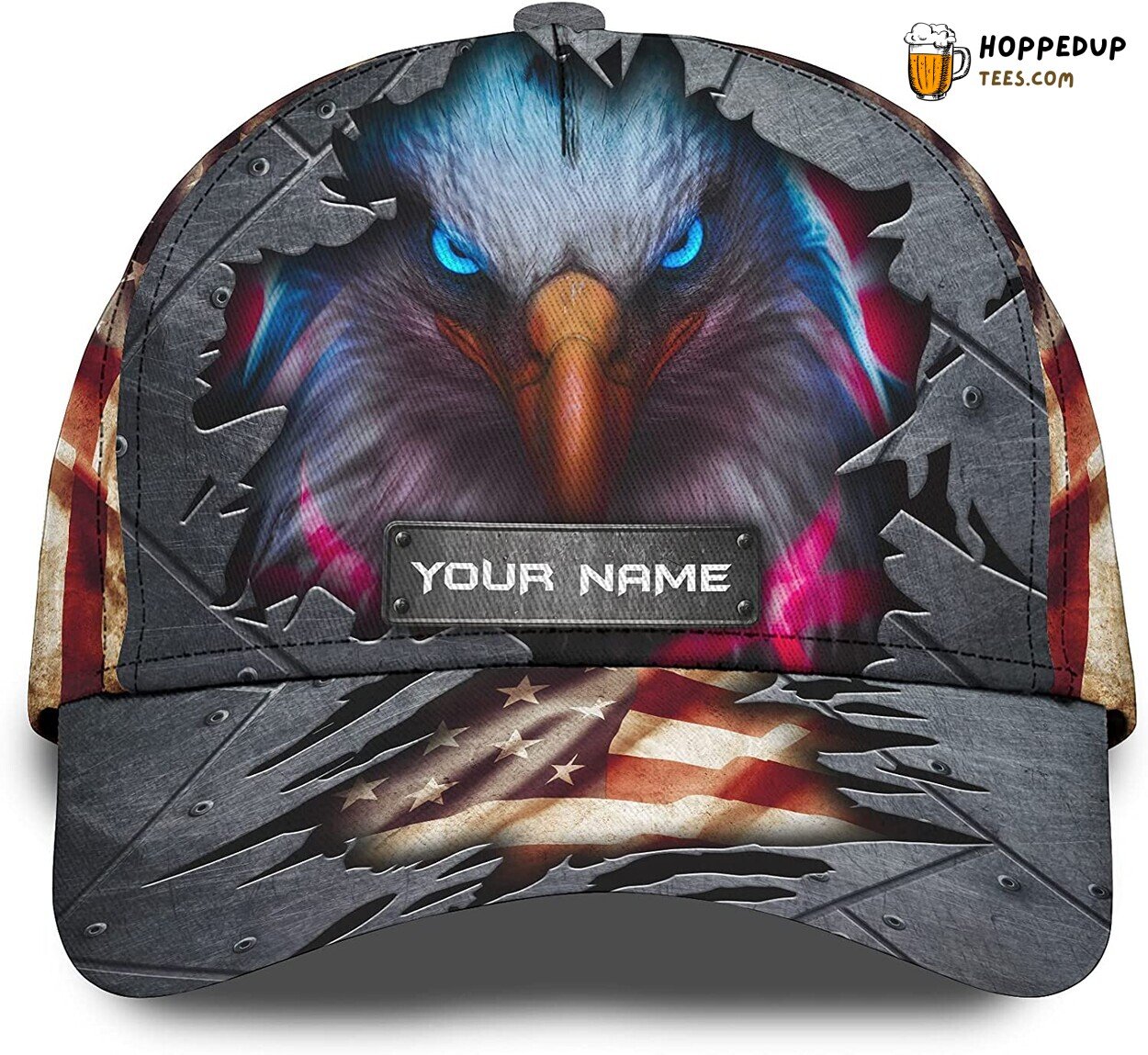 Personalized Name Veteran 3D Cap Unique Father’s Day Gift Design