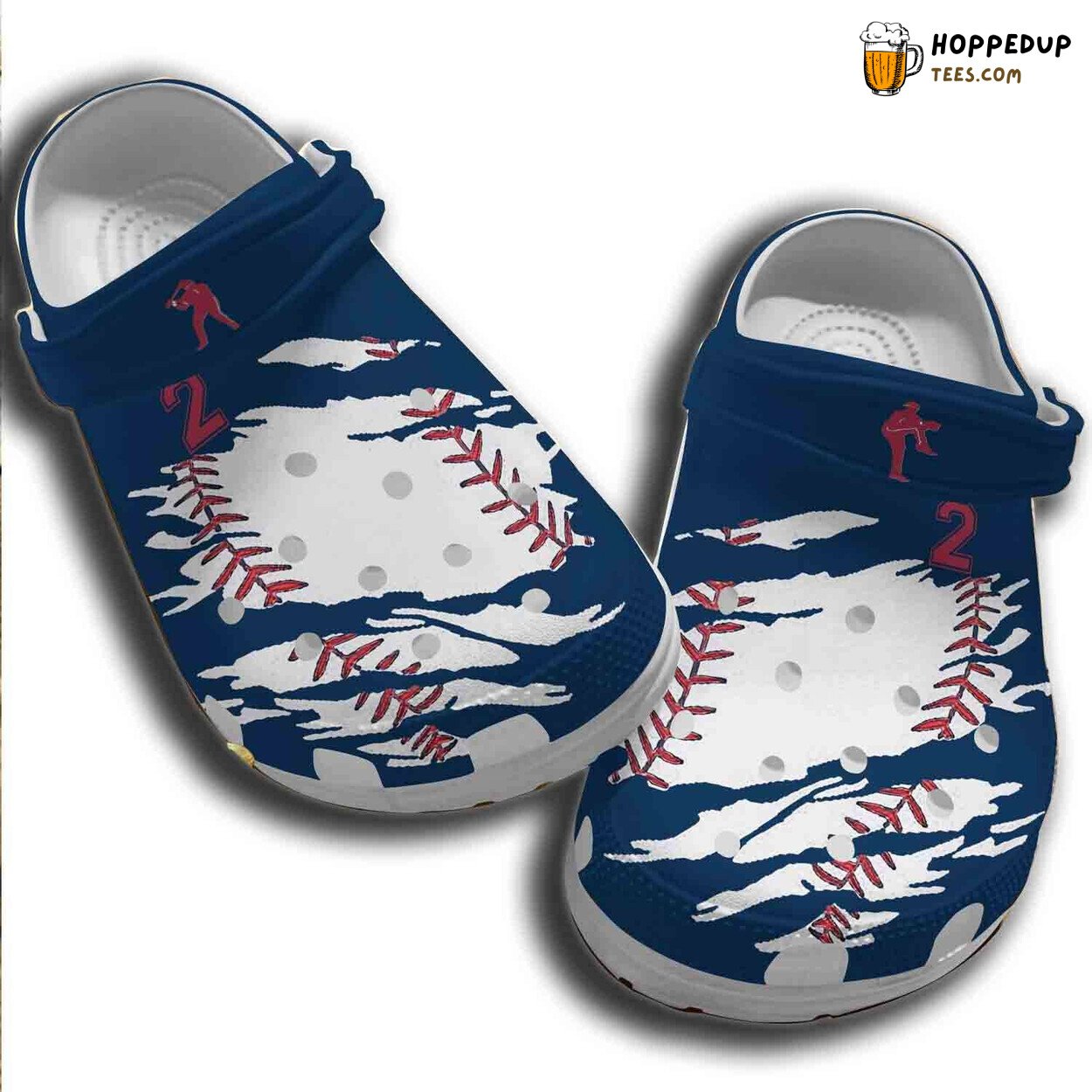 Personalized Number Baseball Player Themed Comfortable Clogs Shoes Unique