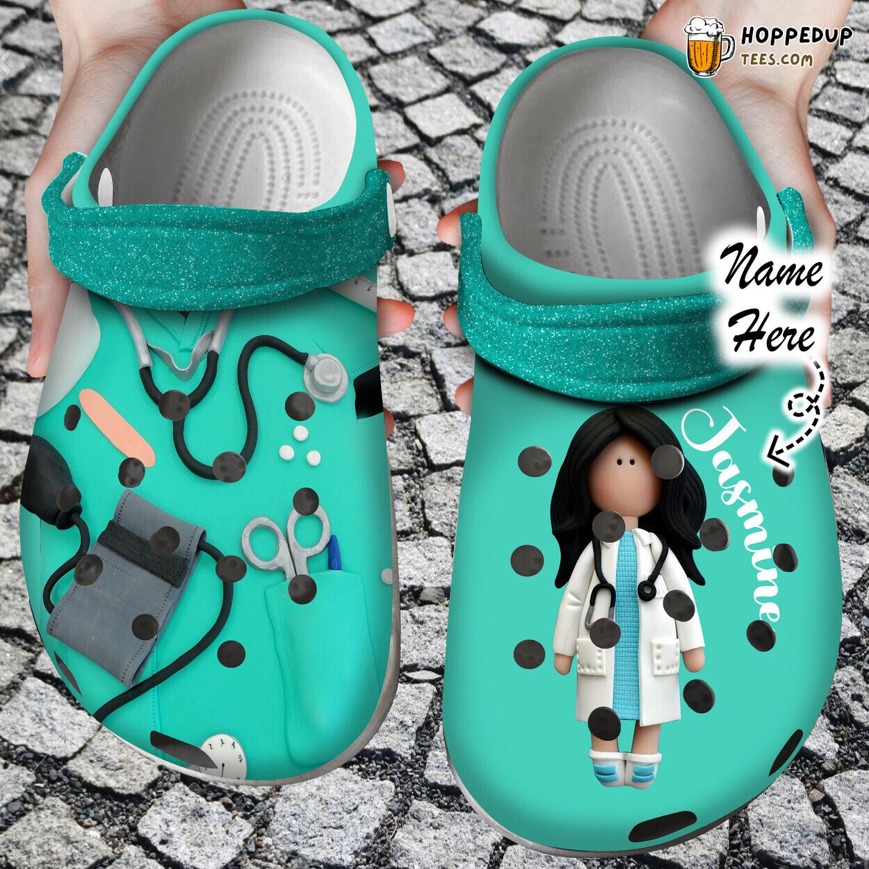 Personalized Nurse Girl Stylish Clog Shoes for Medical Professionals