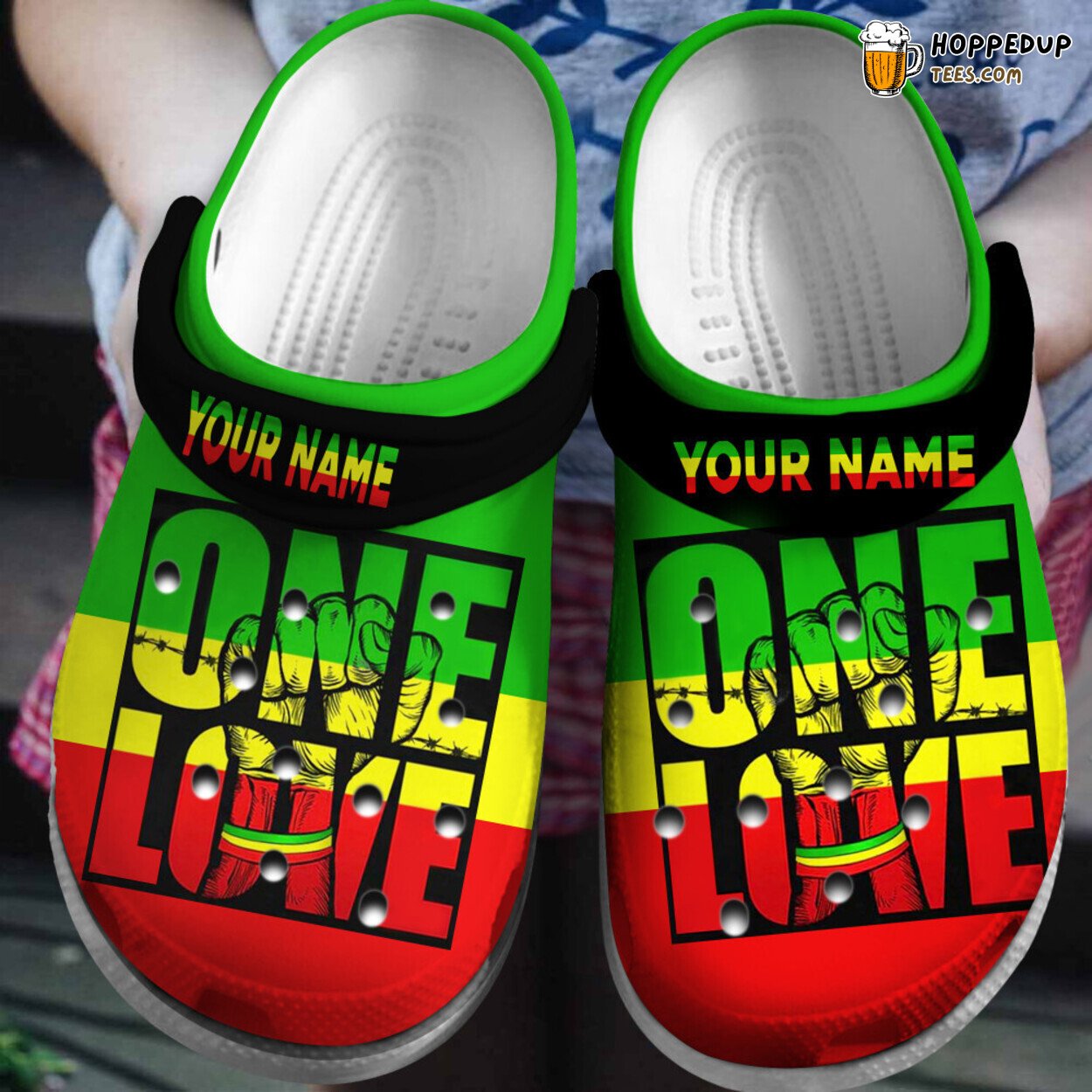 Personalized One Love Strong Black History African American Classic Clogs