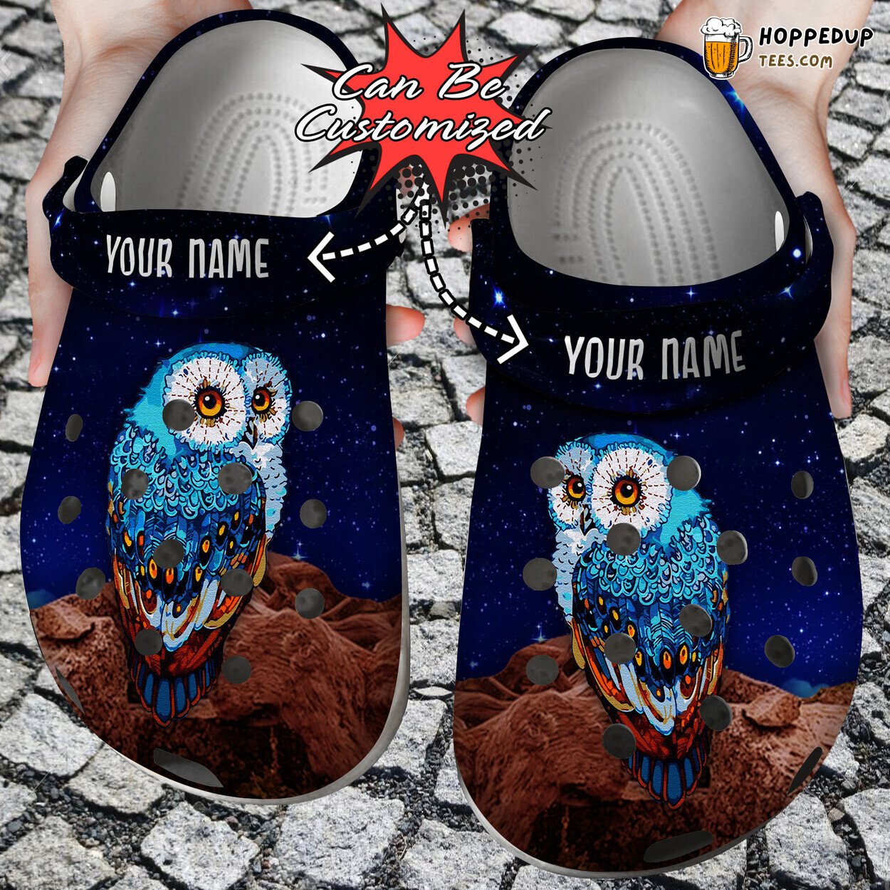 Personalized Owl Night Theme Comfortable Clogs Animal Inspired Footwear
