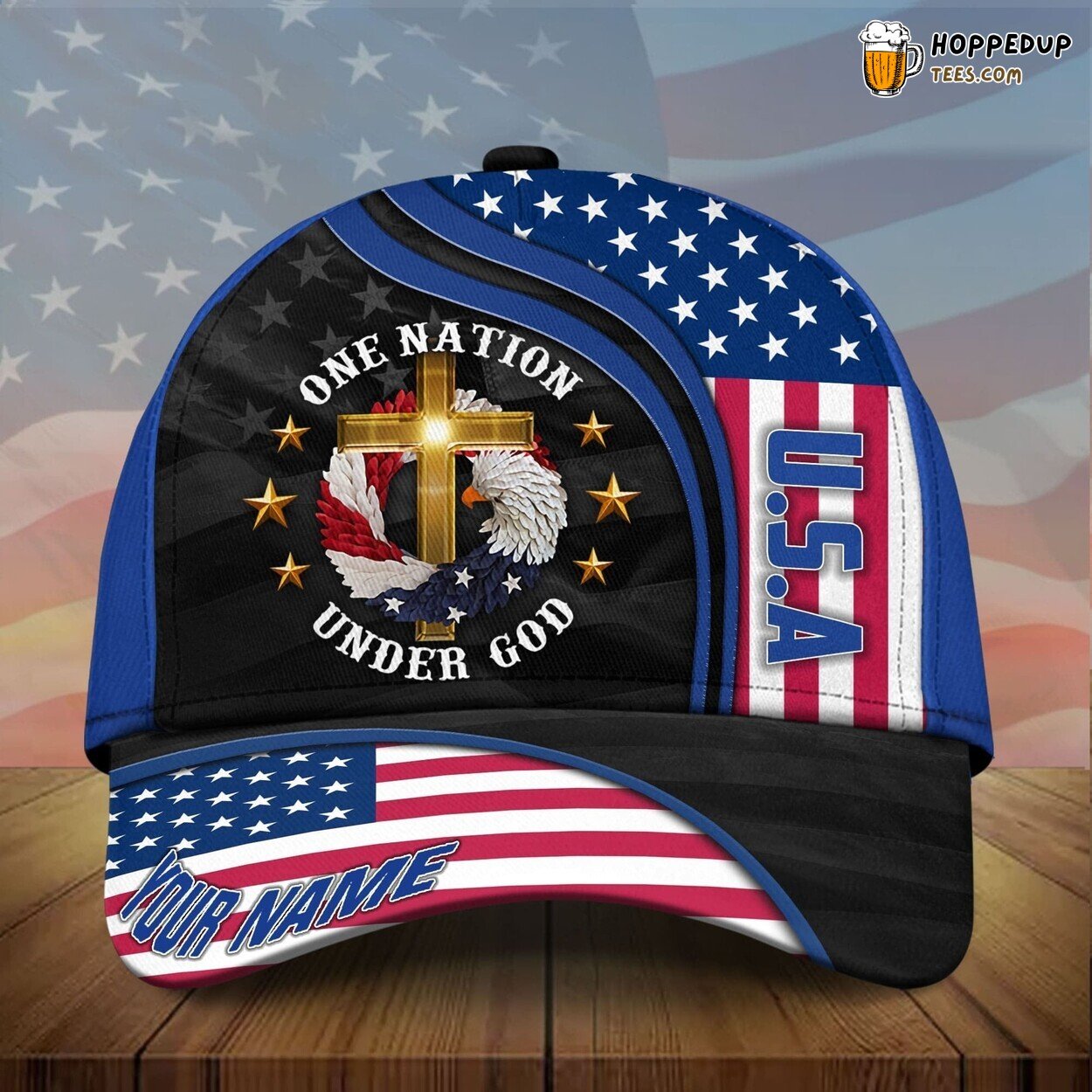 Personalized Premium Eagle USA Baseball Cap 3D Printed Classic Multicolor