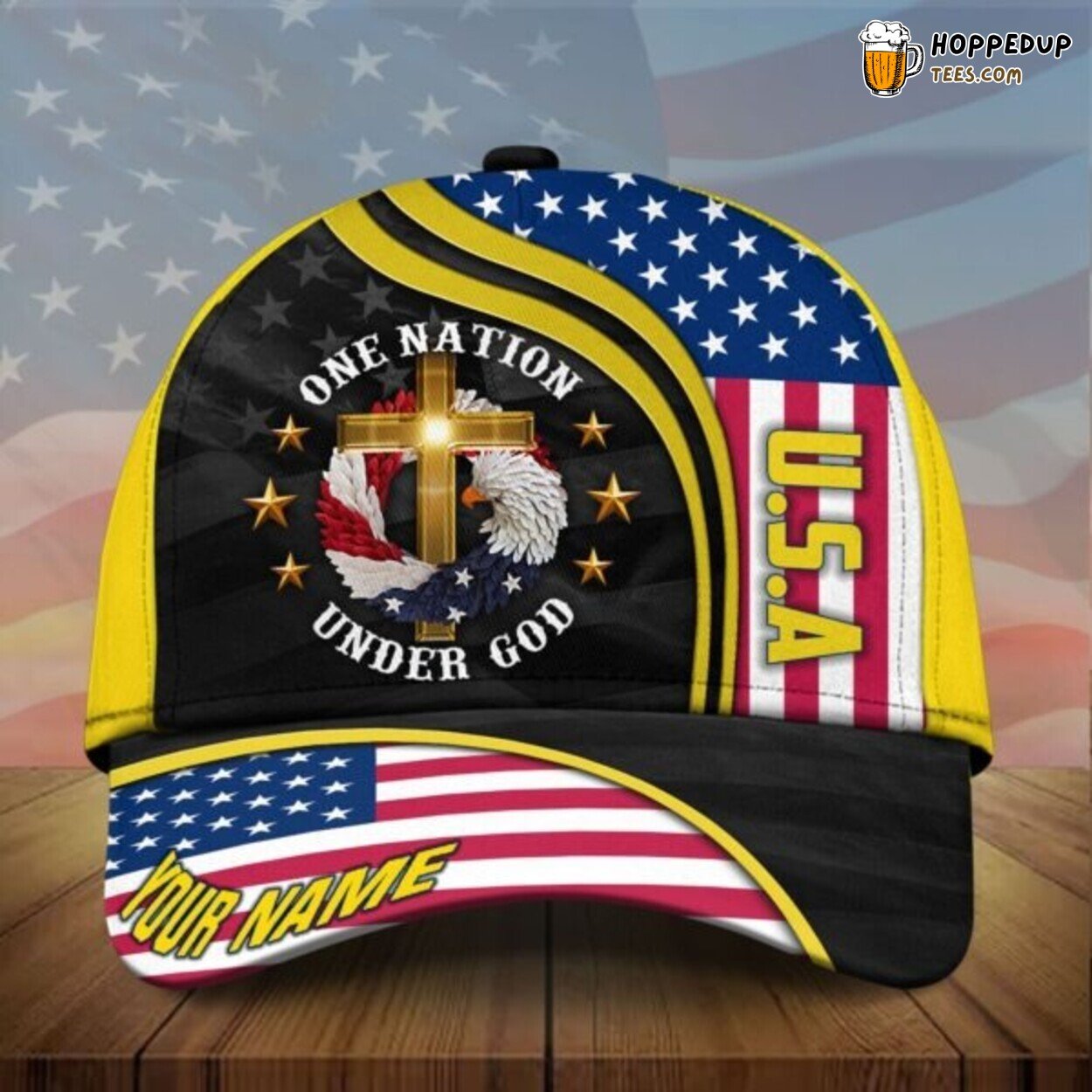Personalized Premium Eagle USA Baseball Cap 3D Printed Classic Multicolor