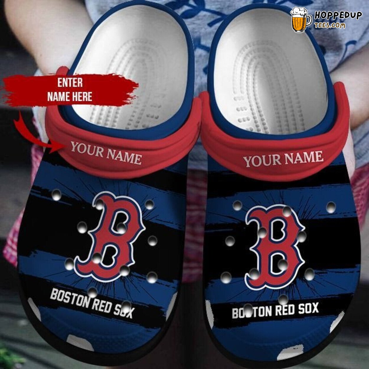 Personalized Red Stylish Comfortable Unique Crocbland Clog